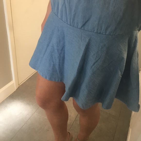 Unique boho blue denim dress - Picture 4 of 7